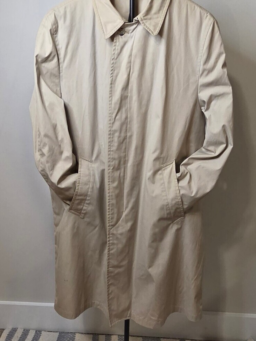 Vintage London Fog Maincoats Calibre Cloth Parliament Trench Coat Mens sz 42R